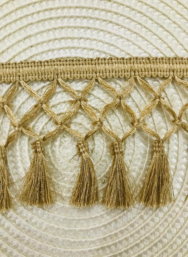 PREMDAS LACES Tassel Latkan Hanging,Fringe Jhallar Laces and Border Material Zhallar Dresses,Blouse,Dupatta,Sari,Choli,Chunni,Sarees,Lehenga,Suits,Curtains,9 Meters (Gold) - Image 5