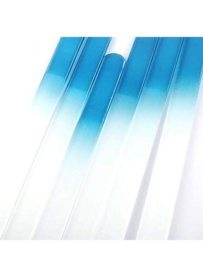 SIUSIO 40 Pack Professional Czech Crystal Glass Nail Files Double Sided Etched Surface Files Gradient Rainbow Color For Acrylic Nail Emery Boards & Buffer (Pink&Blue) - Image 5