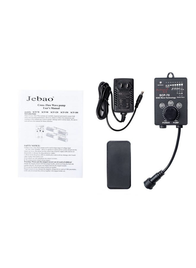 Jebao - Scp70 Sine Cross Flow Pump Wave Maker With Controller, Black - Image 1