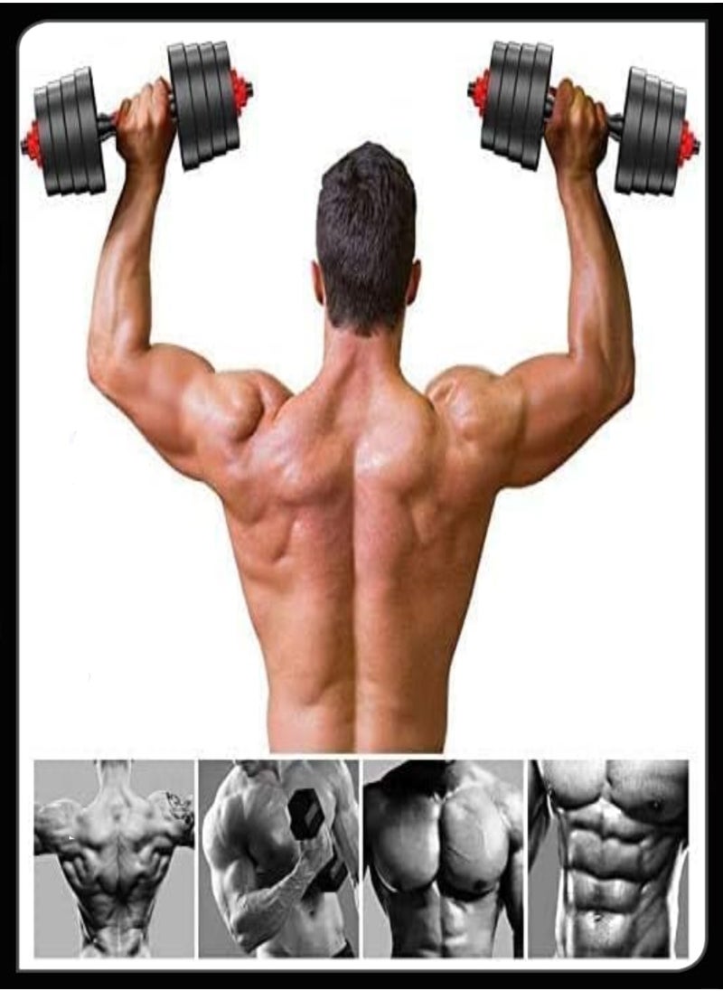 Toshionics - 30Kg Multipurpose Adjustable Dumbbell Set Gym Equipment For Your Full Body Cardio And Strength Training Workout Also Space Efficient Fitness Equipment For Home Workout - Image 1