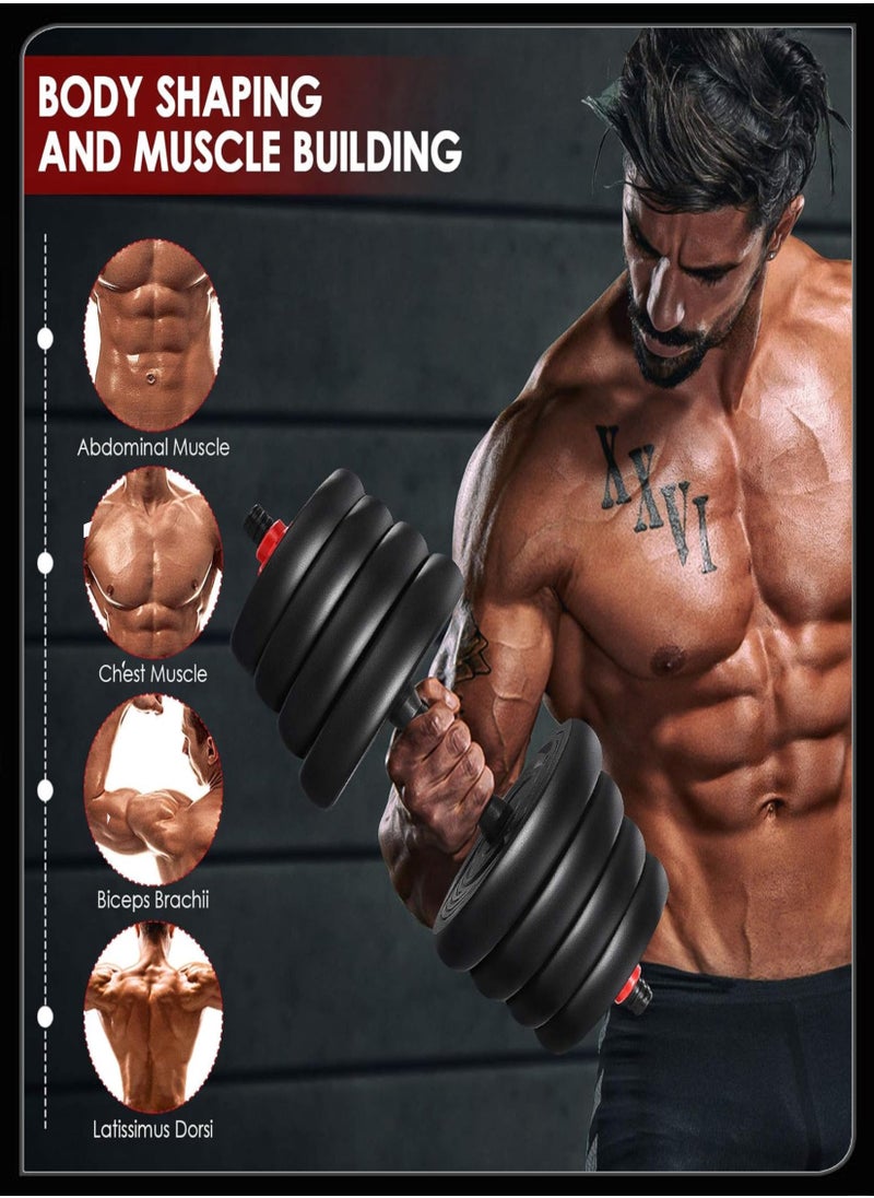 Toshionics - 30Kg Multipurpose Adjustable Dumbbell Set Gym Equipment For Your Full Body Cardio And Strength Training Workout Also Space Efficient Fitness Equipment For Home Workout - Image 1