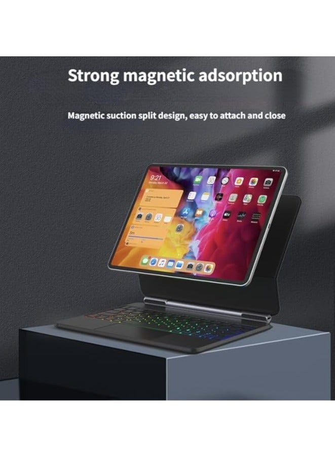 Magic Smart Bluetooth Keyboard Case Compatible with iPad Pro 13 Inch 2024 (M4, 7th Gen) - with Trackpad RGB Backlit Keyboard for iPad Pro 13 Inch - Image 3