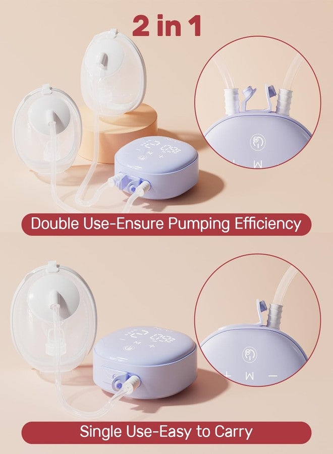 NCVI مضخة ثدي قابلة للارتداء NCVI بدون استخدام اليدين مع فلانج 21/24 مم، مضخة رضاعة محمولة مع مشبك موتور للسفر والعمل مزودة بأكواب جمع مضادة للتسرب من الجيل الثالث (حجم مناسب للسفر) - Image 5
