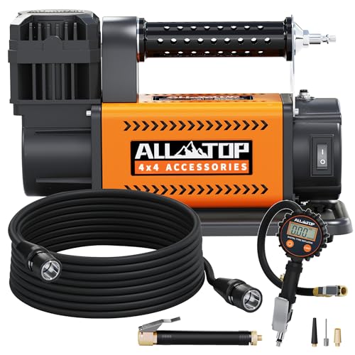ALL-TOP Air Compressor with Digital Pressure Gauge Tire Inflator Kit, 12V Portable Inflator 7.06ft³/Min, Offroad Air Pump for Truck Tires, Heavy Duty Max 150 PSI for 4x4 Vehicle & RV - Image 1