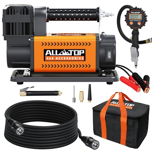 ALL-TOP Air Compressor with Digital Pressure Gauge Tire Inflator Kit, 12V Portable Inflator 7.06ft³/Min, Offroad Air Pump for Truck Tires, Heavy Duty Max 150 PSI for 4x4 Vehicle & RV - Image 5