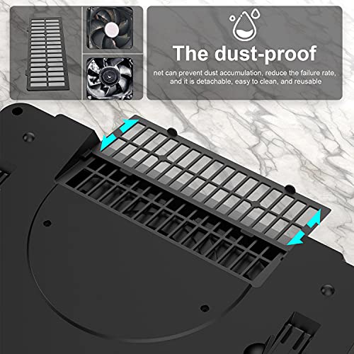 IETS GT500 Powerful Turbo-Fan (4200 RPM) Laptop Cooling Pad with Infinitely Variable Speed,Seal Foam for Rapid Cooling Gaming Laptop,Dust Filter for Protect Laptop,13-17.3inch Laptop Cooler - Image 4