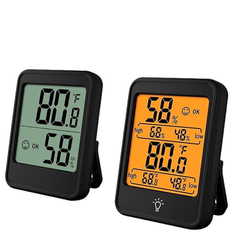 Large Size LCD Digital Thermometer Hygrometer Indoor Room Temperature Humidity Meter Sensor Gauge(MC41-White-Backlight) - Image 1
