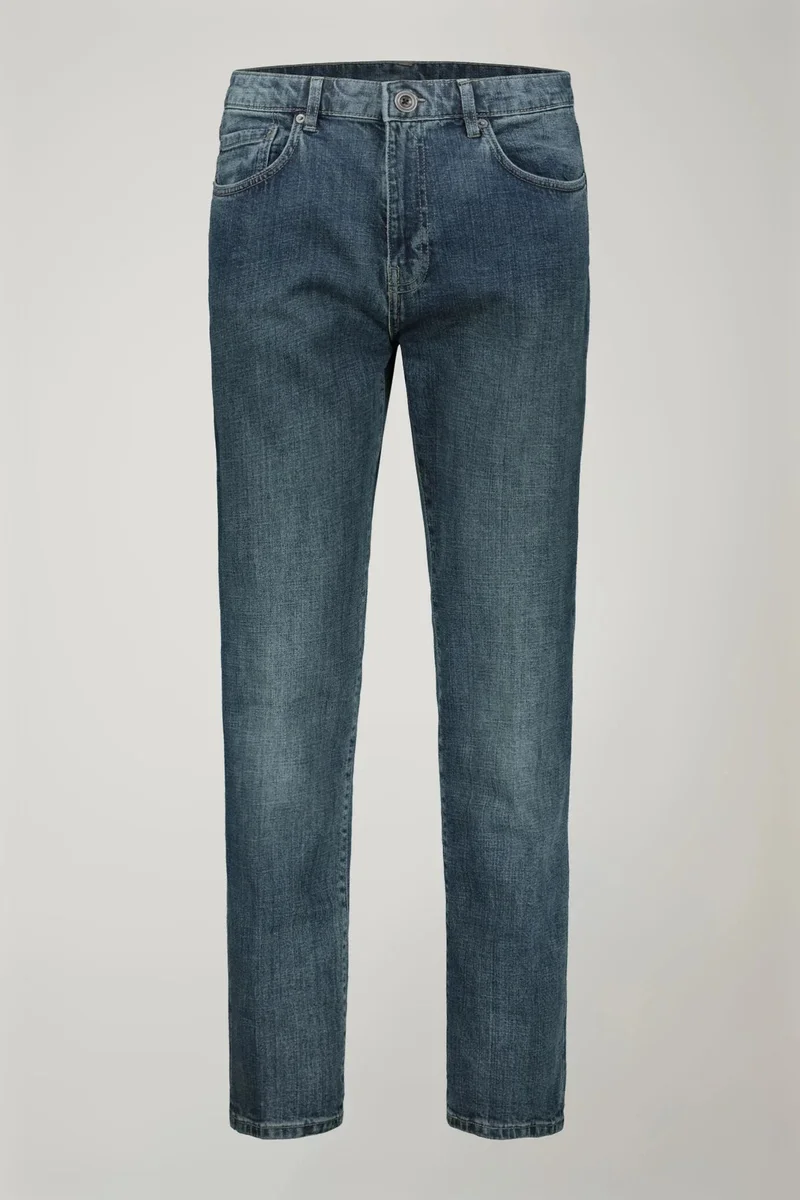 Doppelganger Blue Men's 5-pocket regular fit jeans - MD Denim for Men | Best Price UAE