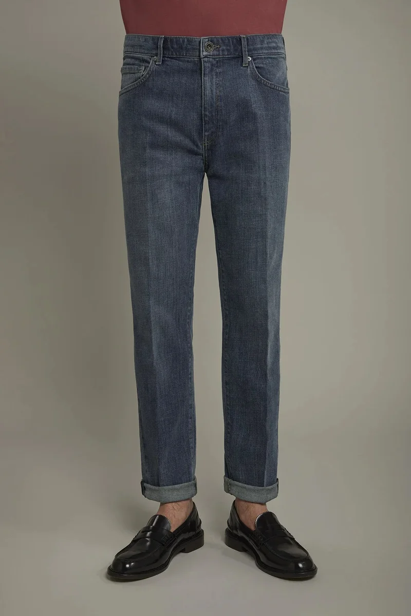 Doppelganger Blue Men's 5-pocket regular fit jeans - MD Denim for Men | Best Price UAE