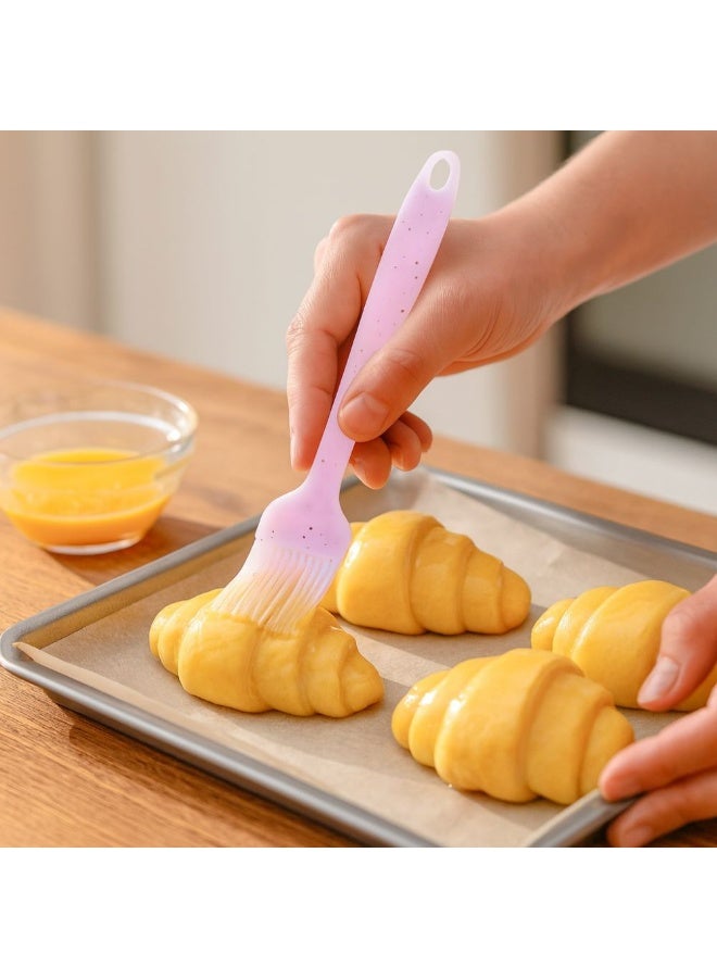 فرشاة معجنات صغيرة من السيليكون غير لاصقة ومقاومة للحرارة وخالية من مادة BPA وأدوات مطبخ للطهي والخلط والخبز من الجرانيت الوردي - Image 2