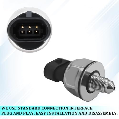 HHZL Fuel Rail Pressure Regulator Sensor 12635273 5PP11-4, Fuel Injection Pressure Sensor for Cadillac SRX, Chevrolet Equinox Impala, GMC Terrain, Buick Lacrosse Regal Malibu 10-17 2.4L - Image 4
