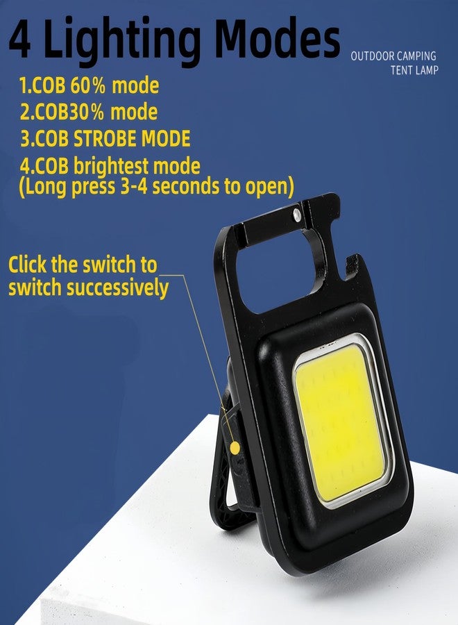 DOTCOM Mini LED Flashlight Keychain Light Multifunctional Portable COB Camping Flashlights USB Charging Work Lights Fishing Lanterna（2 Pack） - Image 5
