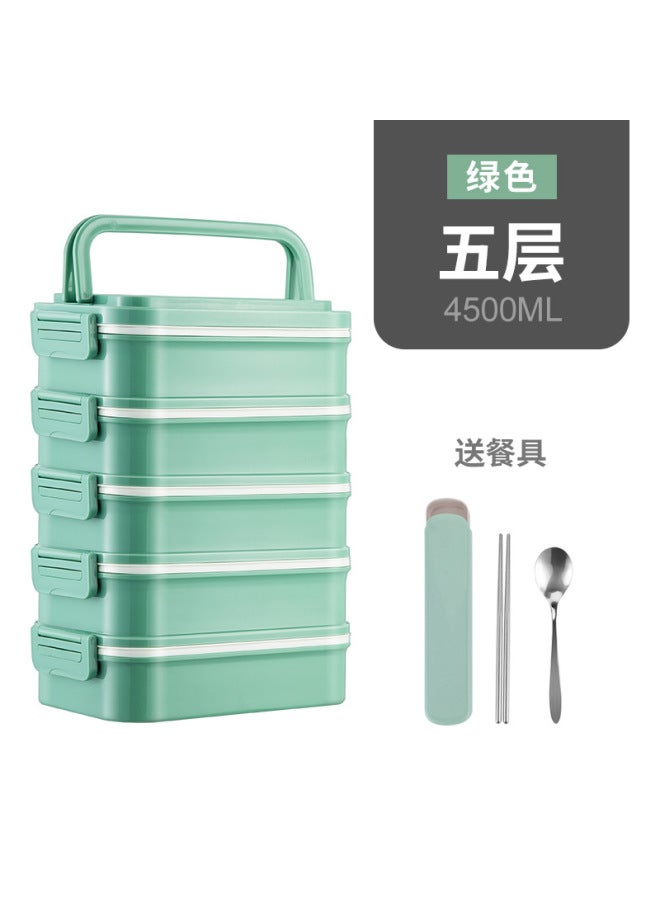 Qijia Microwave Heating Lattice Lunch Box Multi-layer ulated Lunch Box Student Adult Portable Portable Sealed Lunch Box