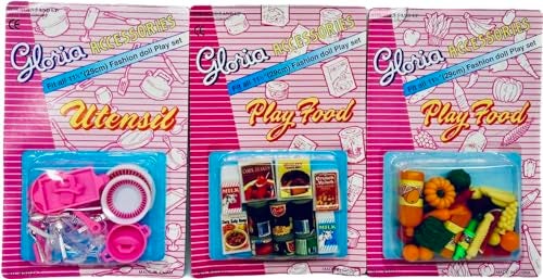 YMCtoys Gloria Fashion Doll Accessories Set Kitchen Utensils and Play Food 114 inch Doll Compatible 3Box Set - Image 1