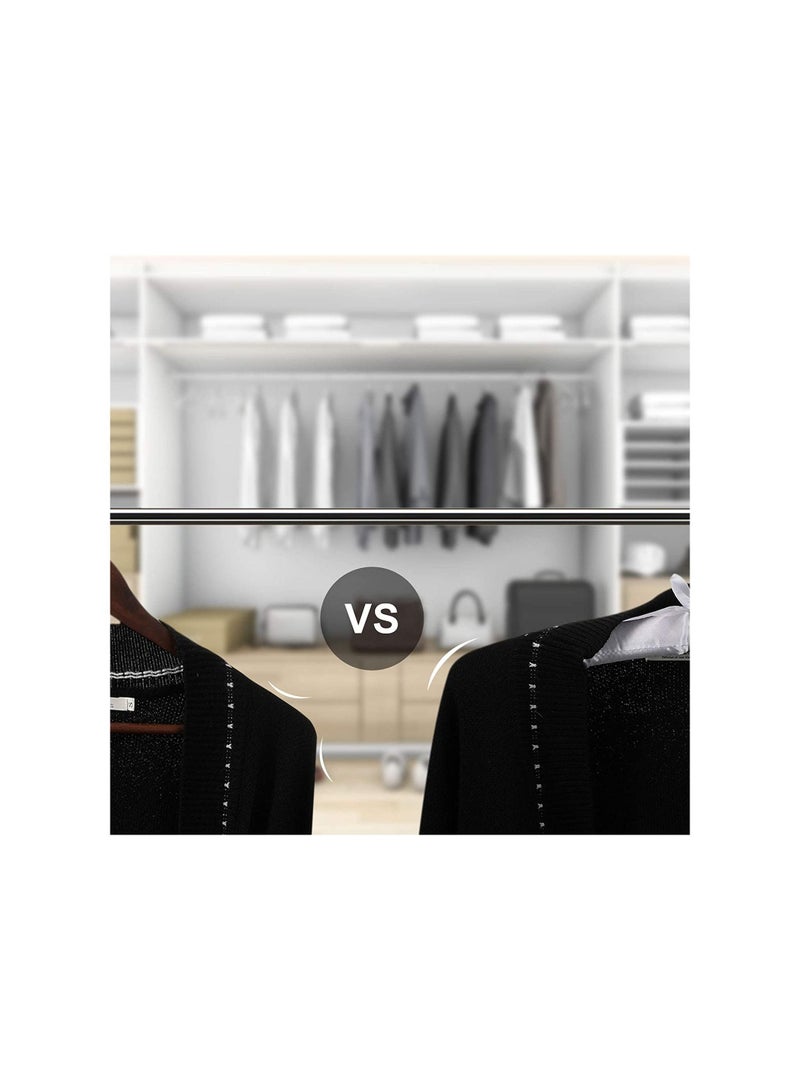 Amber Home Padded Hangers with Anti Rust 360 Degree swivel Hook for Women Clothing Anti Slip Hangers for Sweaters Dress Jackets Blouse White 5 pieces - Image 4