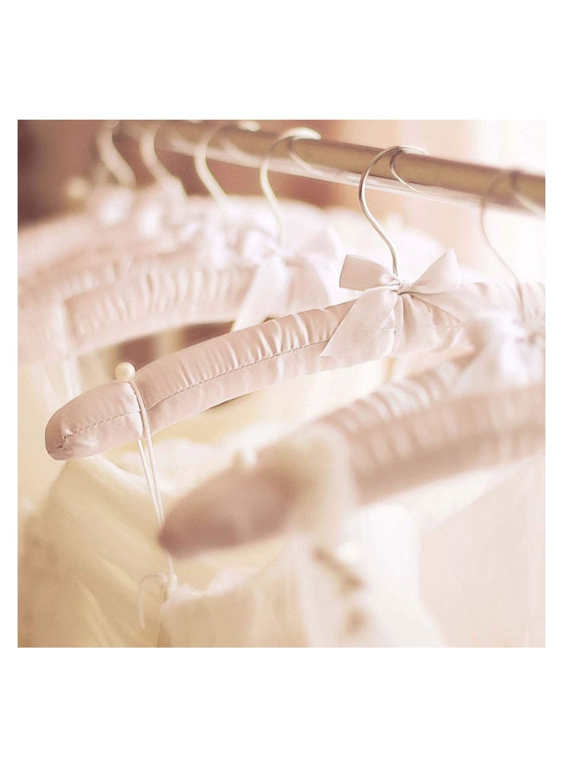 Amber Home Padded Hangers with Anti Rust 360 Degree swivel Hook for Women Clothing Anti Slip Hangers for Sweaters Dress Jackets Blouse White 5 pieces - Image 5
