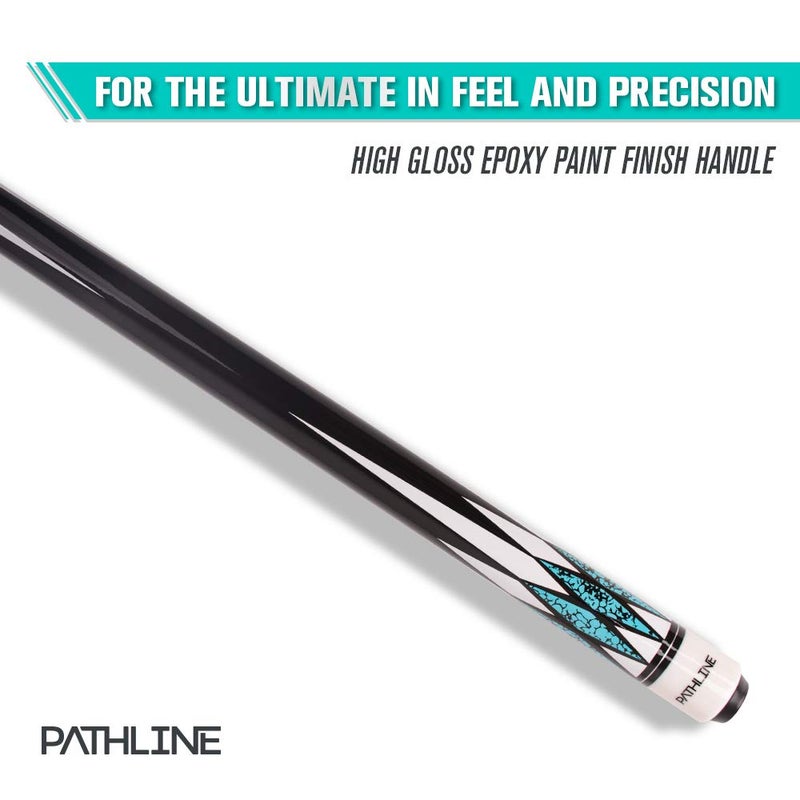 Pathline Pool Cue Stick - 58 inch Canadian Maple Billiard Pool Stick (Blue 21oz) - Image 4