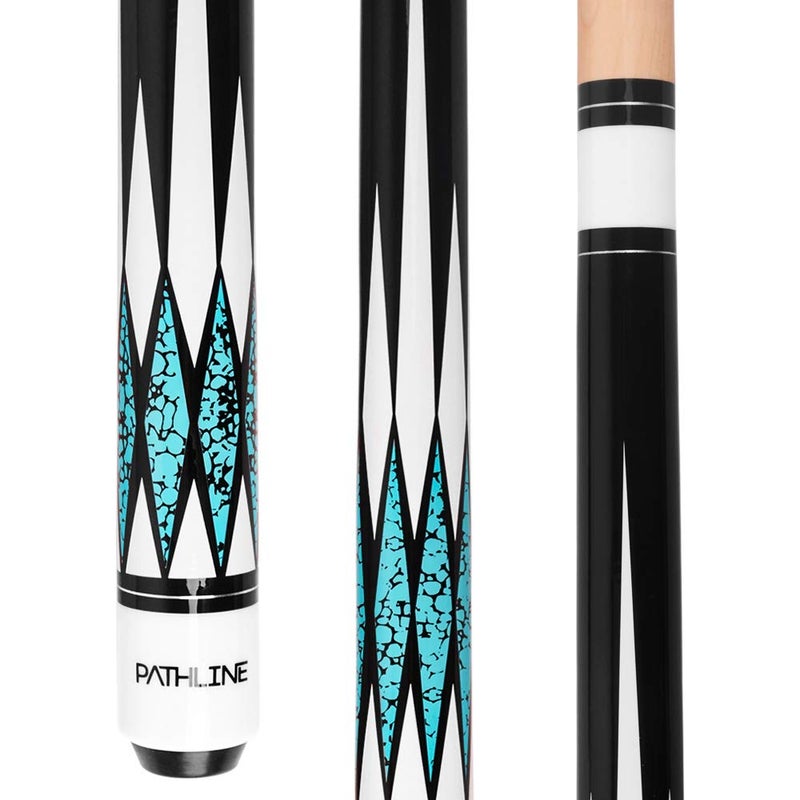 Pathline Pool Cue Stick - 58 inch Canadian Maple Billiard Pool Stick (Blue 21oz) - Image 1