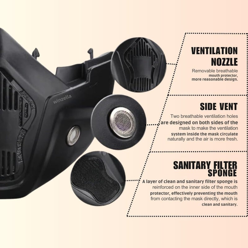 JB Export قناع نظارات جي بي إكسبورت المضاد للخدش مع حماية من الأشعة فوق البنفسجية للوجه المفتوح والنظارات مقاوم للرياح ودرع ضد الأوساخ بحزام قابل للتعديل مع وسادة من الفوم الناعم وقابل للفصل للدراجات وسباقات الطرق الوعرة وركوب الدراجات للجنسين - Image 5