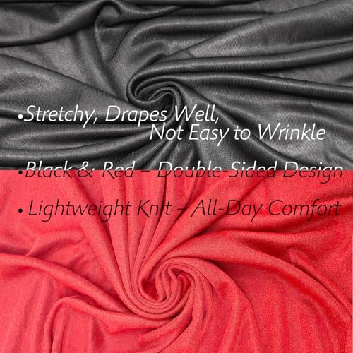 Gardeningwill Double Face 35" Red Black Hooded Halloween Easter Christmas Cloak Goth Vampire Priate Costume Cape - Image 2