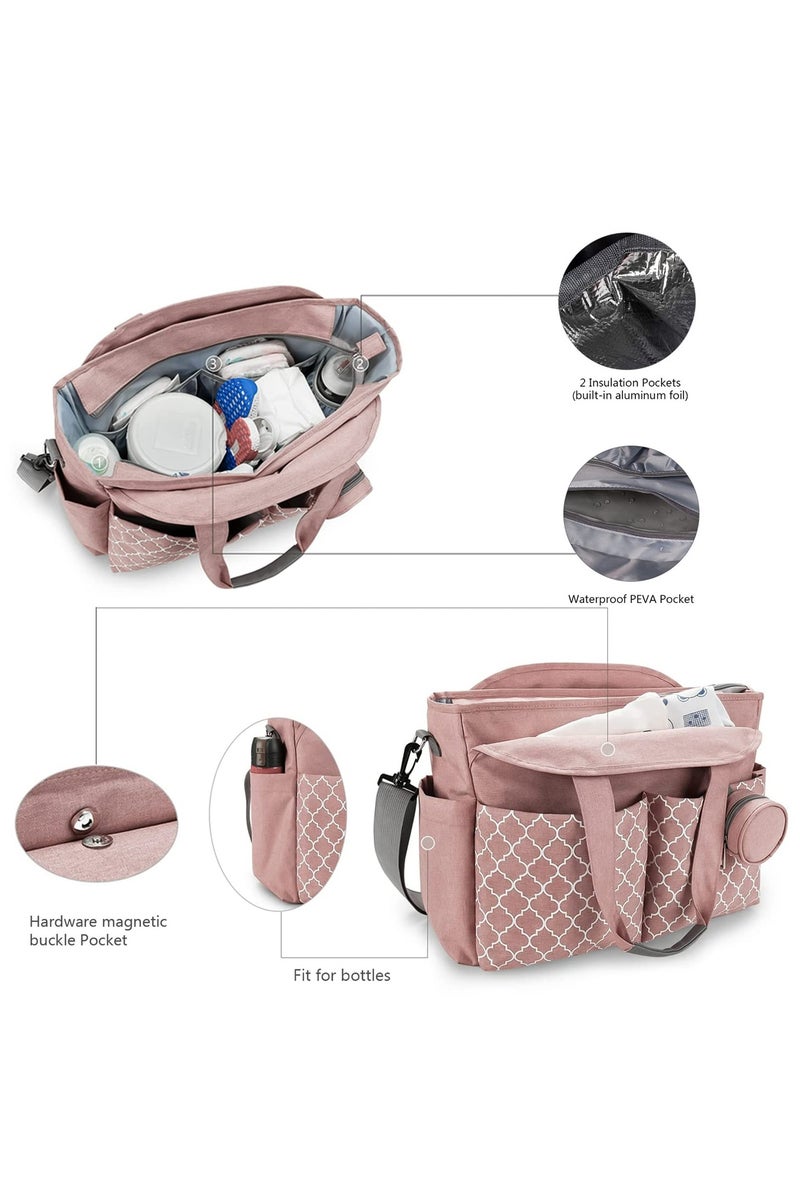 كي واي دي حقيبة حفاظات متعددة الوظائف مع لوحة تغيير مدمجة -حقيبة أطفال متنقلة مع شريط قابل للضبط وتخزين كبير - Image 2