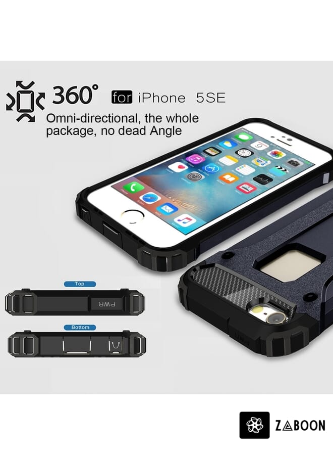 Zaboon Tough Armor TPU + PC Combination Case Protective Case Cover For iPhone iPhone SE & 5 & 5s - Image 5