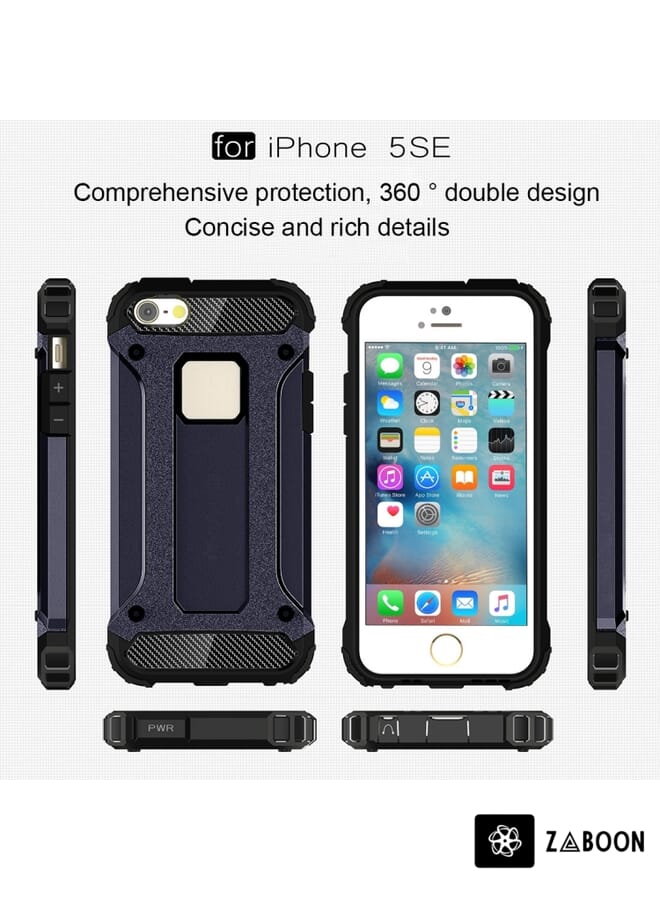 Zaboon Tough Armor TPU + PC Combination Case Protective Case Cover For iPhone iPhone SE & 5 & 5s - Image 4