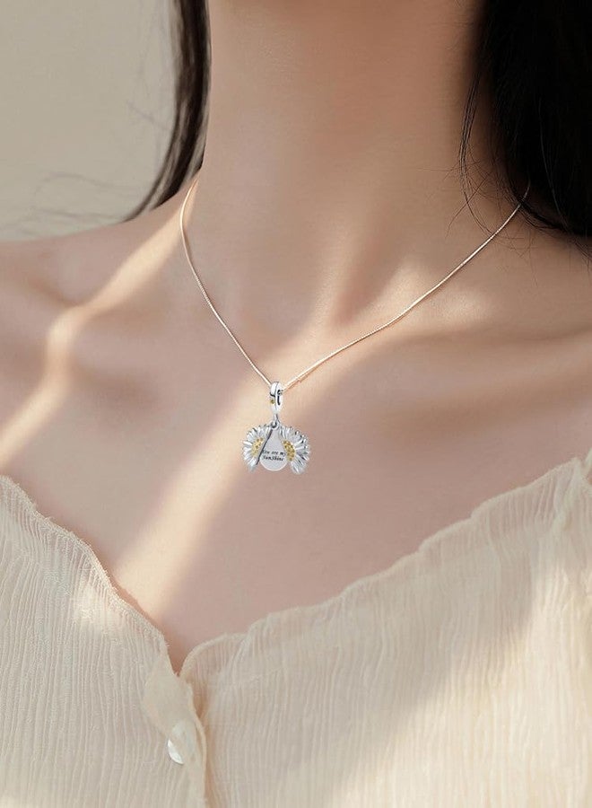 OutstandLong Sunflower Charm for Pandora Bracelets You are My Sunshine Silver Plated Dangle Bead Charms Locket for Friend - Image 4