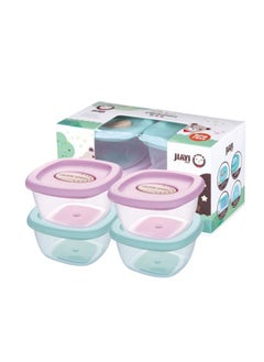 4-Piece Food Storage Container Set,Sandwich Container Freezer Containers with Lids Microwave Safe Containers Meal Prep Containers Reusable Lunchbox re-usable