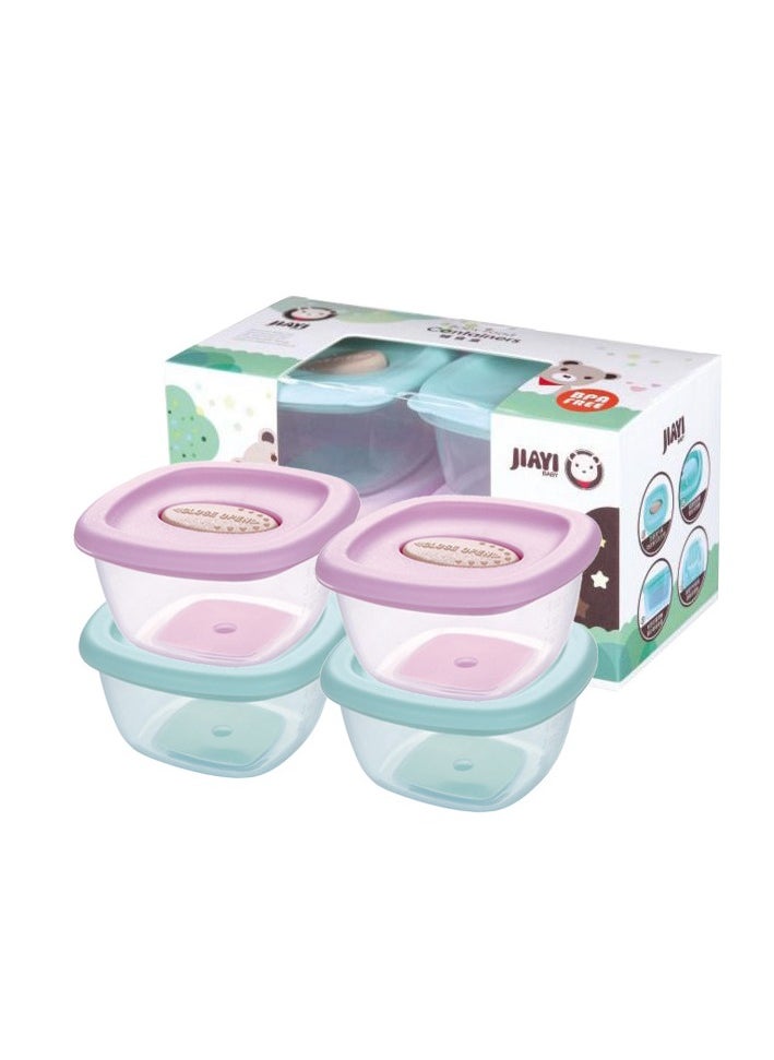 Generic - 4-Piece Food Storage Container Set,Sandwich Container Freezer Containers with Lids Microwave Safe Containers Meal Prep Containers Reusable Lunchbox re-usable - Image 1