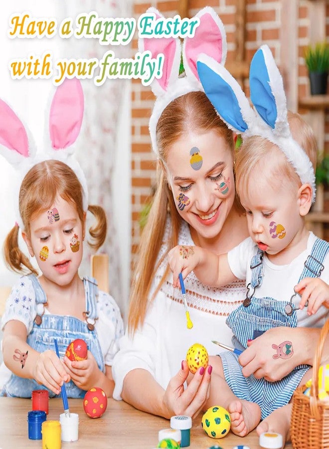 BULEFSEA 100Pcs Easter luminous temporary tattoos for kids,Glow in The Dark Easter Basket party Tattoos stickers, dwarf colored egg carrot rabbit egg facial makeup Tattoos, holiday party Supplies Favors Gifts - Image 5