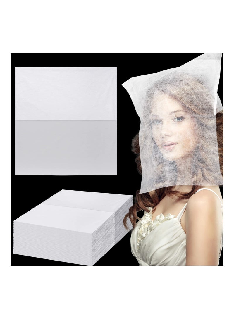 KASTWAVE Makeup Protector Hood, 100PCS Makeup Protector Hood, Non-woven Disposable Cosmetic Mask, Beauty Makeup & Clothing Protector, Protects Hair While Getting Dressed Makeup Face Cover for Changing Room - Image 1
