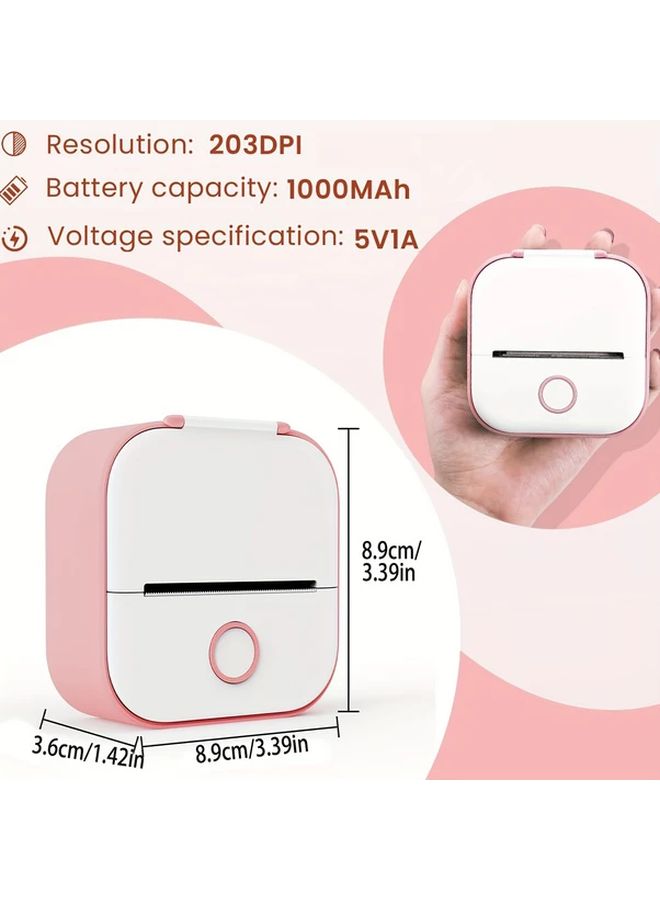 Phomemo T02 Wireless Thermal Portable Printer White 203dpi Compact Bluetooth for Photo Label Receipt Office School Travel - Image 2