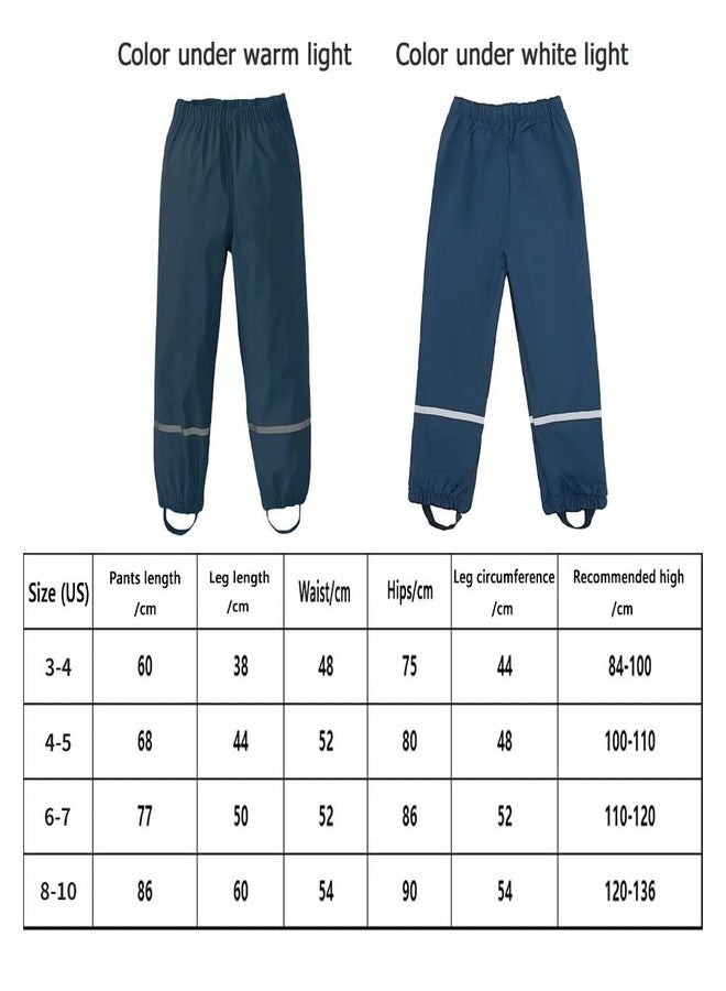 QILUCKY Unisex rain Pants Children, Breathable and Windproof, Pants Breathable mud Pants, rain Mud Trousers Over Pants Trousers Overtrousers for Girls Boys 98 4-5T Navy - Image 4
