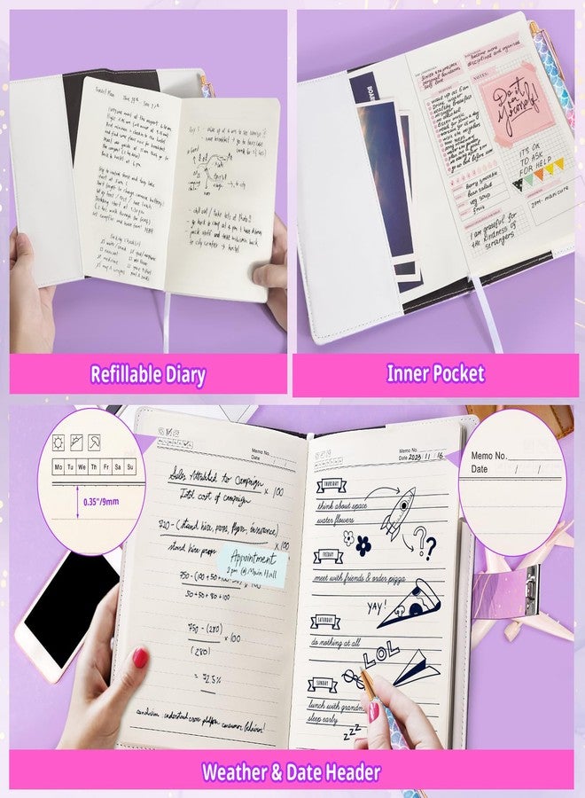 Beadsky Diary with Lock for Girls, A5 Password Refillable Lined Journal Kit Locked Diary, Cute Stuff Christmas Birthday Gifts for Girls 6 7 8 9 10 11 12 13 14 Year Old Girl Toys, Teen Girl Gifts - Image 4