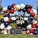 Partycus Red White Blue Balloon Arch Double Stuffed Navy Blue Dark Ruby Red Balloon Garland Kit with Latex Gold for Birthday 4th Of July Patriot Graduation Independence Day Veterans Day Party Decoration - Image 4