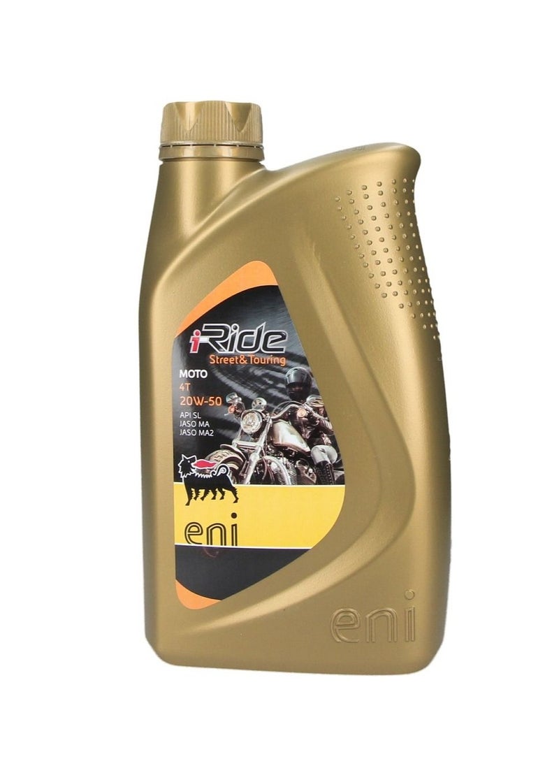 ENI - Eni i-ride Moto 20W50 Engine Motorcycle Oil 1L - Fully Synthetic - Image 1