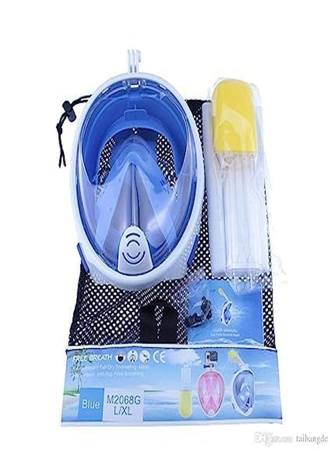 VBM قناع غوص VBM للبالغين، مضاد للضباب، قناع غوص واسع الرؤية، قناع غطس تحت الماء، أزرق، مقاس صغير/متوسط - Image 2
