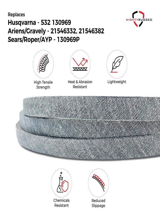 MightyRugged 532130969 Husqvarna Drive Belt Replacement - Belt Length 92.5" - Heavy-Duty, Durable, Aramid Cord AYP/Husqvarna/John Deere Mower Drive Belt for Mowers - Replaces 532130969, 21546332, 21546382 - Image 4