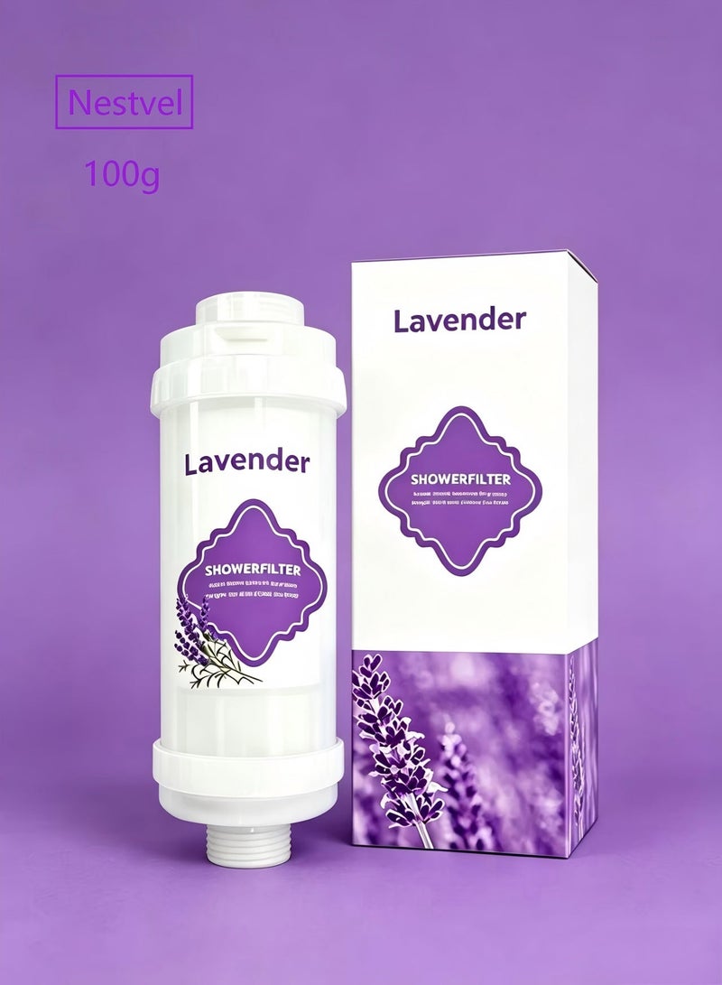 Nestvel Vitamin Scented Beads shower Fliter, Anti Hair Loss, Prevents Dry Skin, Chlorine Removal, Rust Removal, Relaxing Aromatherapy, Non-Toxic (Lavender scent),100g - Image 1