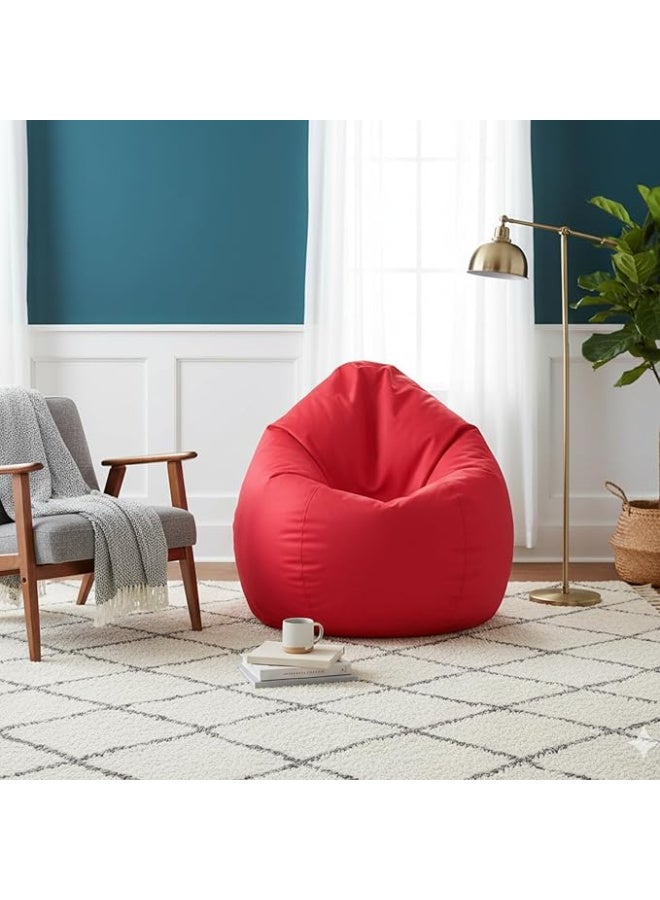 Harmony Home كرسي bean bag للأطفال من هارموني هوم | bean bag ناعم وقوي للأطفال | تصميم خفيف الوزن ومريح لغرفة اللعب، غرفة النوم والاستراحة - مقعد ممتع وآمن للأطفال (أحمر) - Image 1