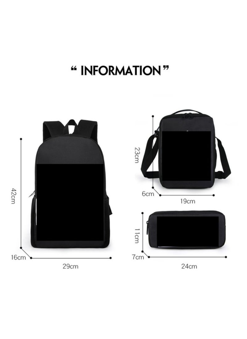 Generic - Cartoon anime backpack for primary and secondary school students, large capacity casual lightweight backpack, cartoon shoulder bag, pencil case, pencil case, and pencil case - Image 1