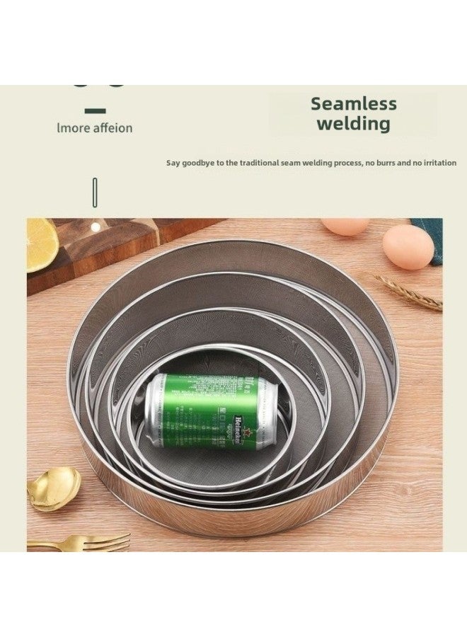 Stainless Steel Flour Sieve Handheld Round Filter Mesh Ultra-Fine Sieve Kitchen Special Baking Tools Mesh Sieve-Specifications:Mixed 23cm + 17cm  - Image 3