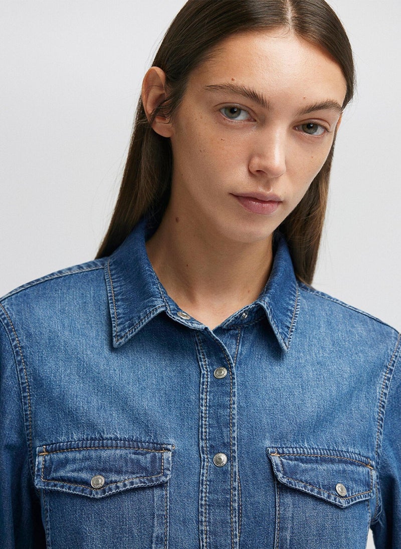 MAVI Merida Dark Real Blue Jean Shirt - Image 5