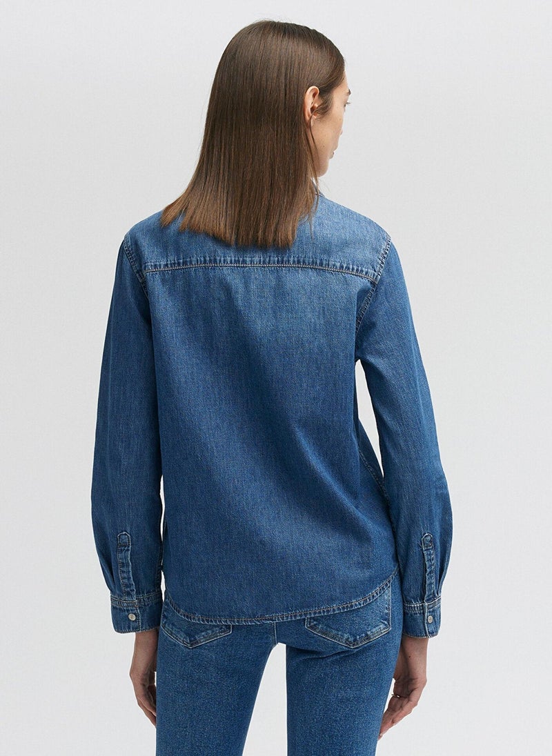 MAVI Merida Dark Real Blue Jean Shirt - Image 3