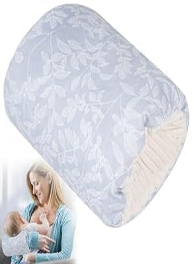 Aspeona 1Pc Baby Nursing Arm Breastfeeding Pillow Soft Cotton Bottle Feeding Pillows for Newborn(Grey Leaflet) - Image 1
