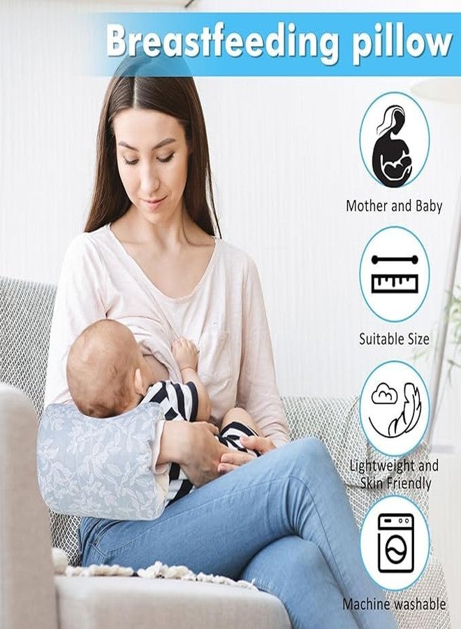 Aspeona 1Pc Baby Nursing Arm Breastfeeding Pillow Soft Cotton Bottle Feeding Pillows for Newborn(Grey Leaflet) - Image 2