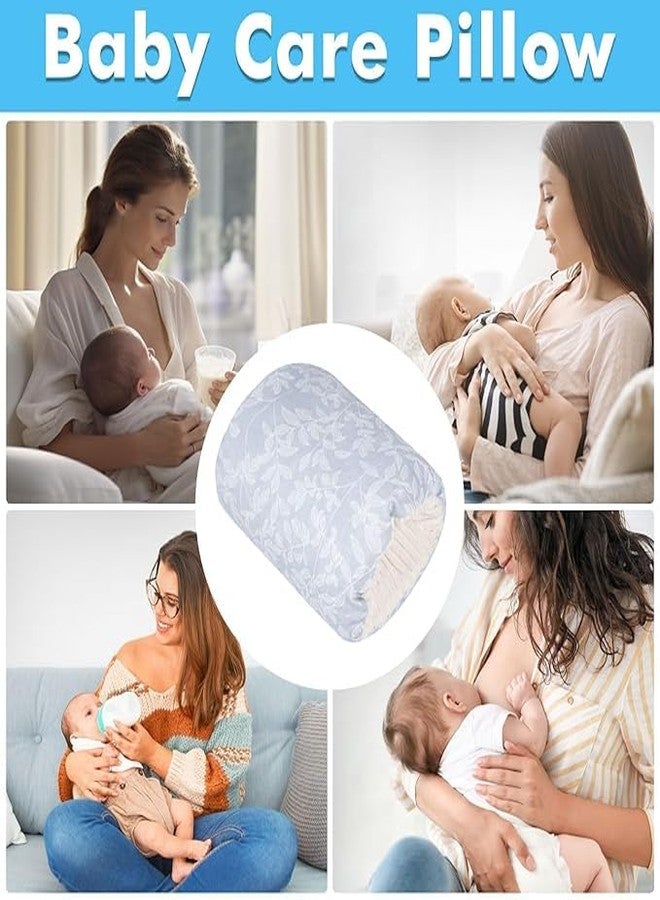 Aspeona 1Pc Baby Nursing Arm Breastfeeding Pillow Soft Cotton Bottle Feeding Pillows for Newborn(Grey Leaflet) - Image 5