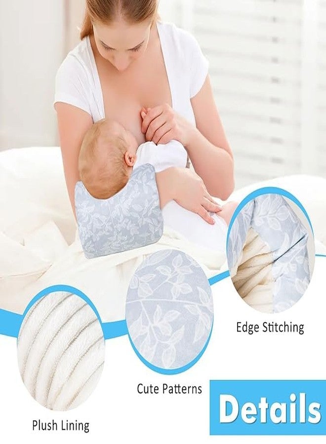 Aspeona 1Pc Baby Nursing Arm Breastfeeding Pillow Soft Cotton Bottle Feeding Pillows for Newborn(Grey Leaflet) - Image 4