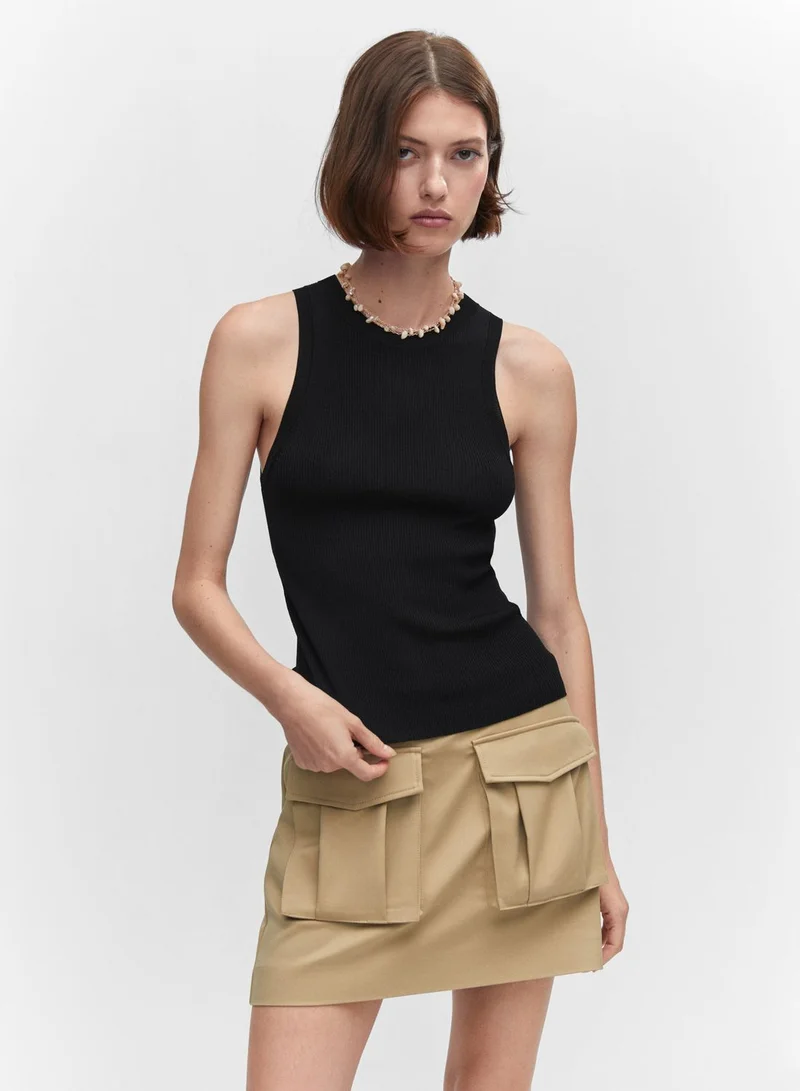مانجو Round Neck Tank Top